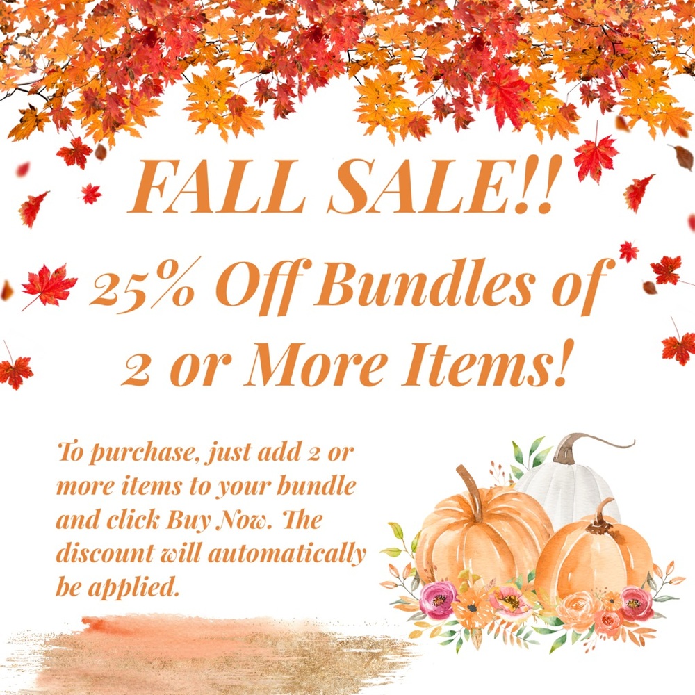FALL SALE! 25% OFF BUNDLES OF 2 OR MORE ITEMS! - Picture 4 of 4
